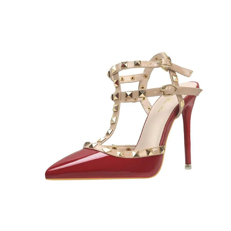 10cm Pointed Toe Pumps High Heels Sexy Shoe for Women size34-40 Purple Burgundy Color | Обувь