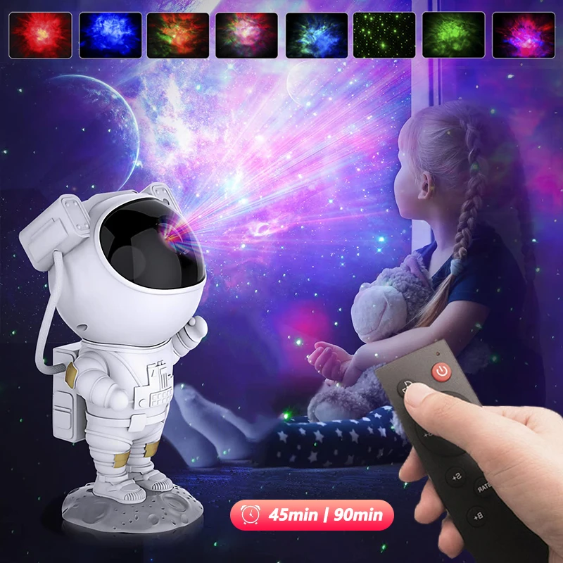 Светодиодный Галактический проектор лампа звездное небо ночник астронавт