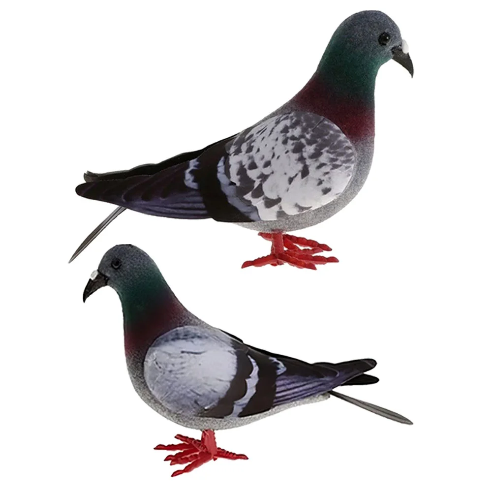 

Lawn Pigeon Adornment Fake Figurine Artificial Dove Statue Household Plume Bird Decoration Craft Outdoor Statues