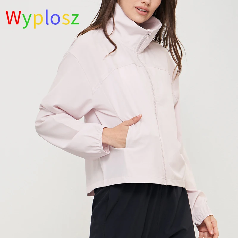 Wyplosz Yoga Top Jacket Sportswear Sports Zipper Woman Activewear Stand Collar Fitness Workout Naked Sz Cool Sun Protection Free