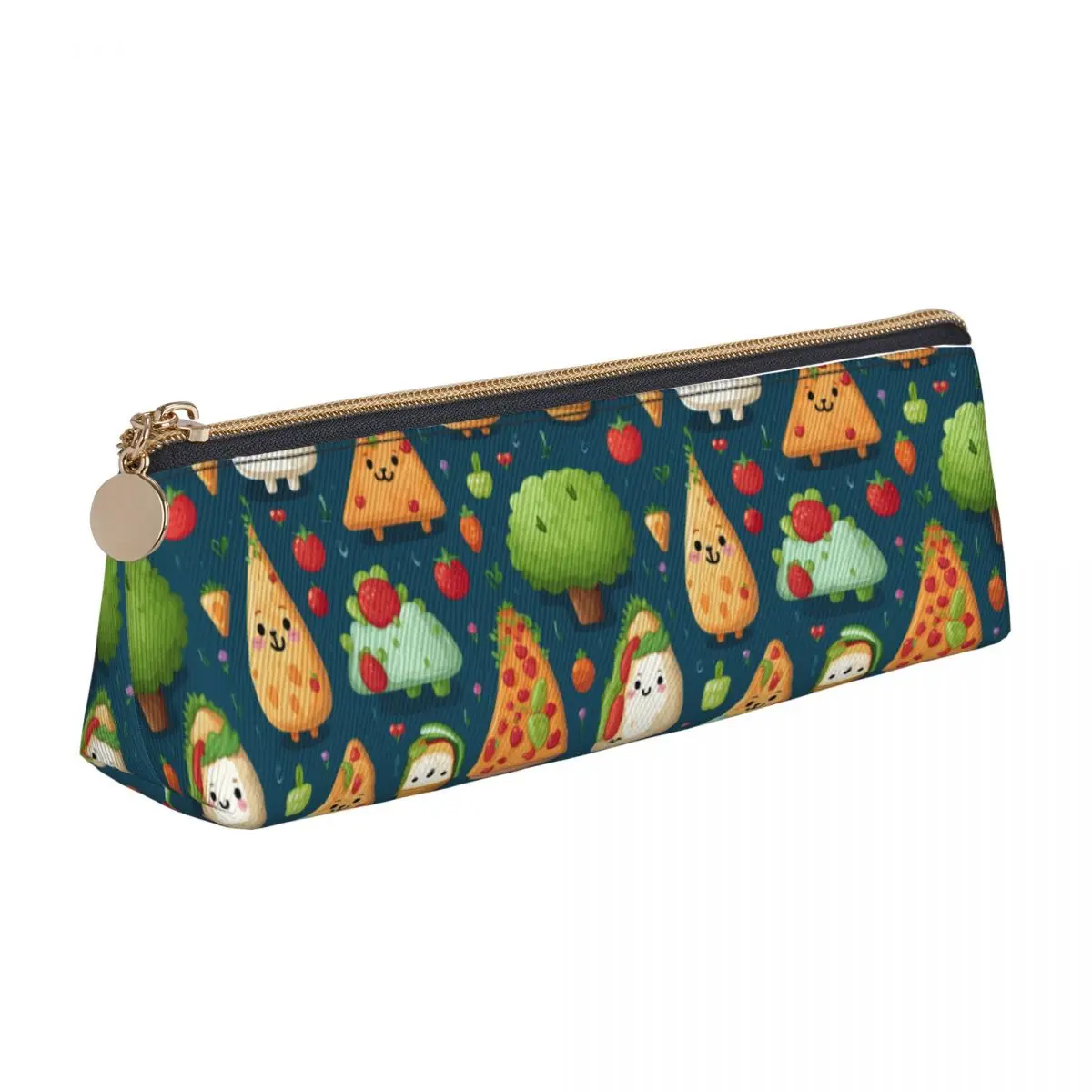 Case Strawberry Love School For Child Zipper Pencil Box Cute Large Capacity Triangle Pen Bag