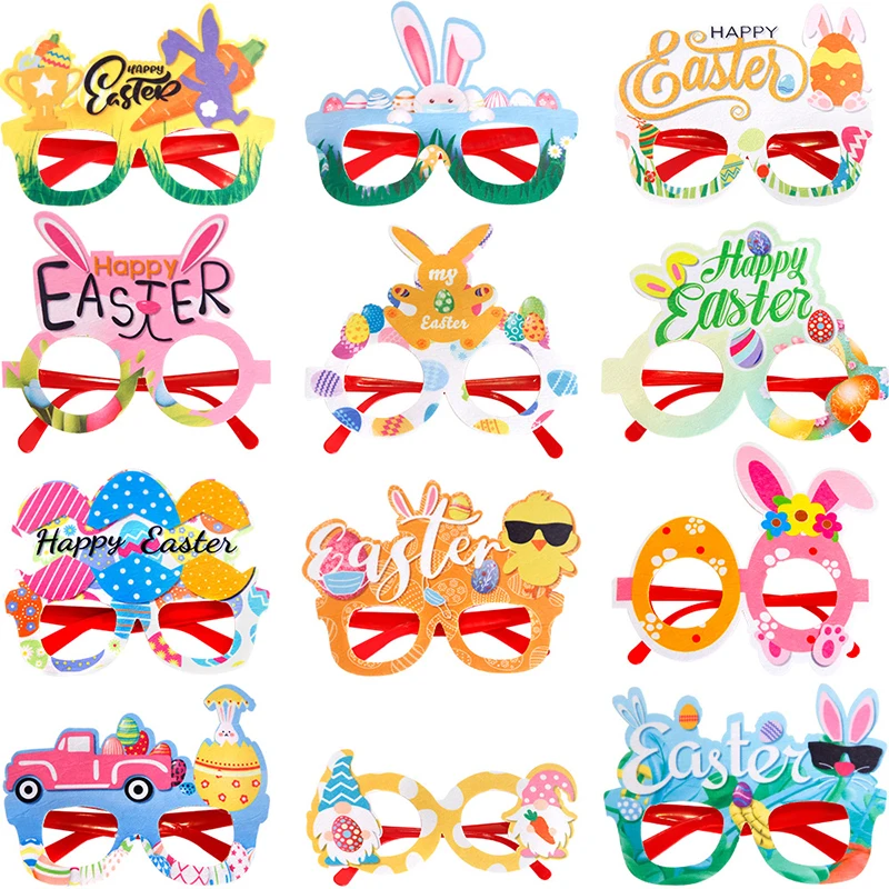 

Cartoon Easter Glasses Accessories Eggshell Rabbit Egg Goggle Frame For Children's Day Kids Birthday Party Decorations Articles
