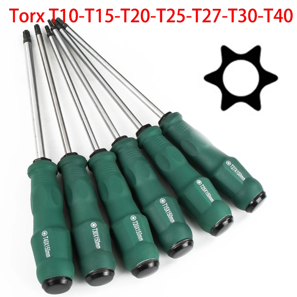 Torx Key Screwdriver T10 T15 T20 T25 T27 T30 T40 Home DIY Magnetic Screw Driver For Glass Xiaomi Phone Repair PC Case Hand Tools