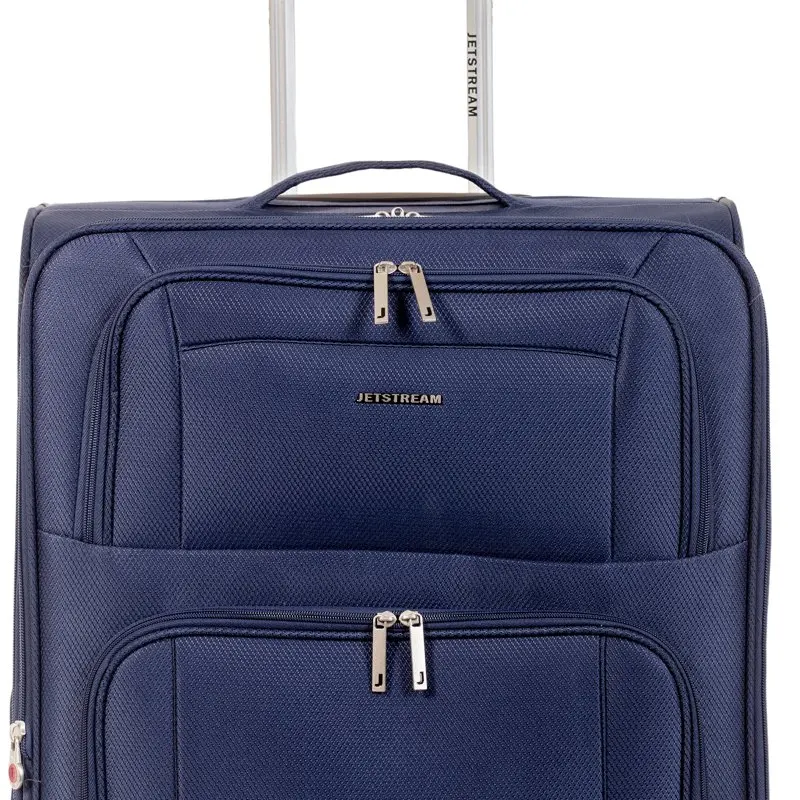 28-inch Softside Rolling Spinner Upright Checked Luggage, Navy
