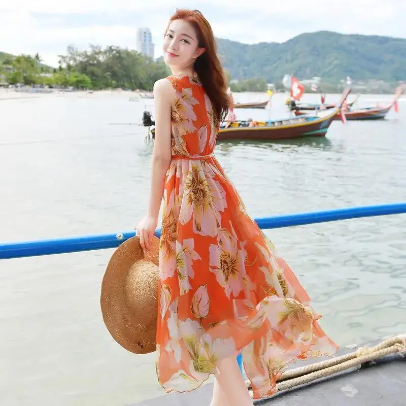 

Новинка, Летнее Длинное платье выше колена, яркое праздничное платье