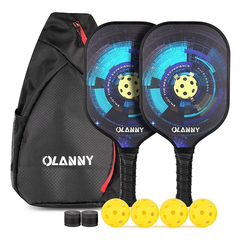 

Pickleball Paddles Set, Lightweight Pickleball Racket Including 2 Fiber Pickleball Racquet,4 Pickleball Ball With Bag