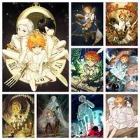 the promised neverland diamond rhinestones painting japanese anime cross stitch embroidery pictures mosaic full drill home decor