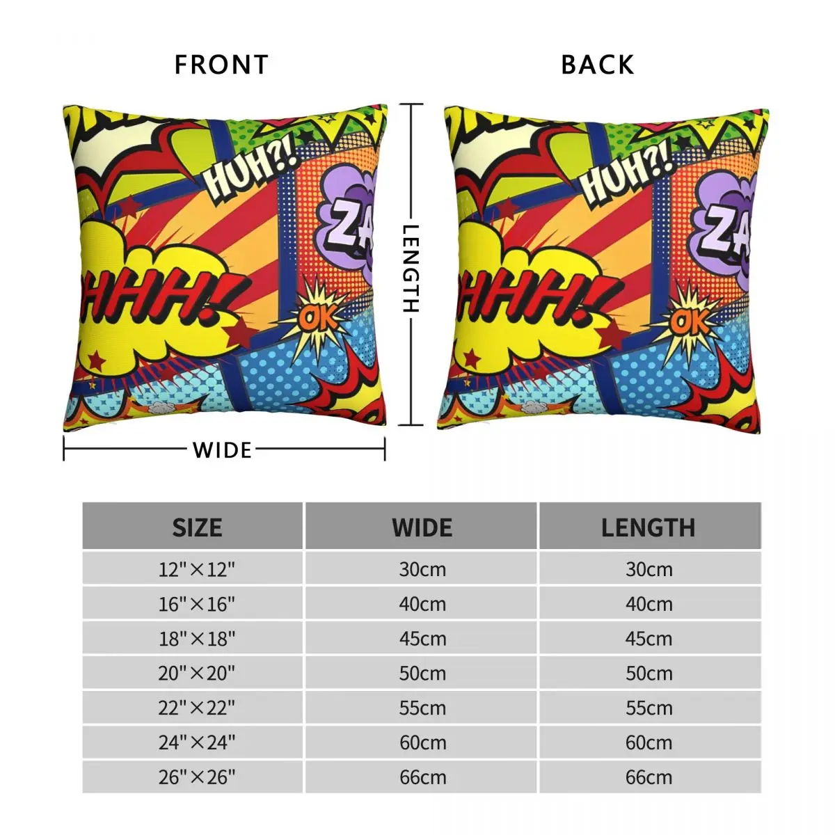 Красочные комиксы искусственная Подушка оболочка DIY печать крутой для домашнего