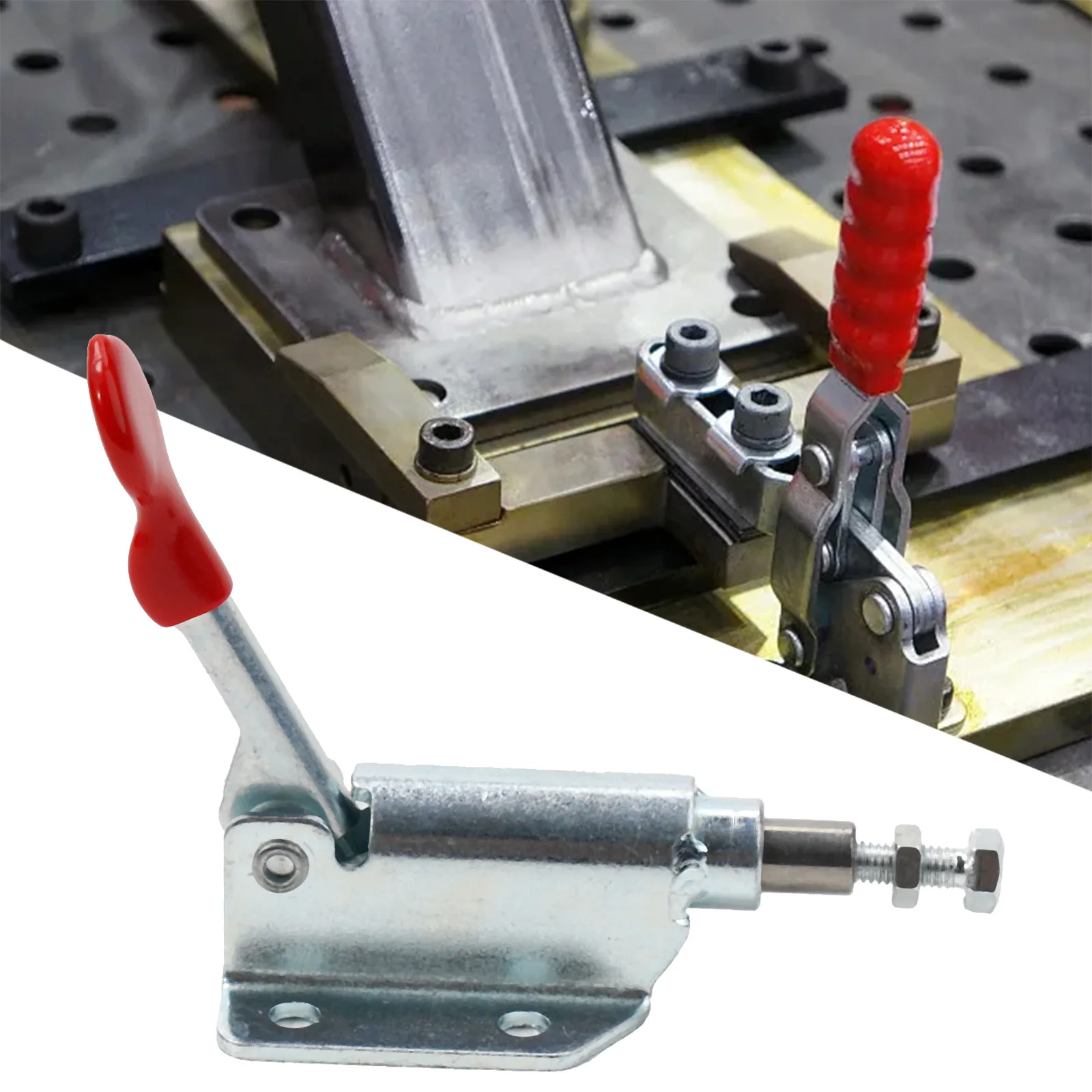 Железный зажим с перекидной защелкой оцинкованной обработкой и фиксирующим