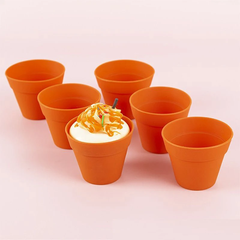 

1PC Silicone Muffin Cup Flower Pot Silicone Cake Mold Food Grade Silicone Muffin Cup Cooking Kitchen Mold