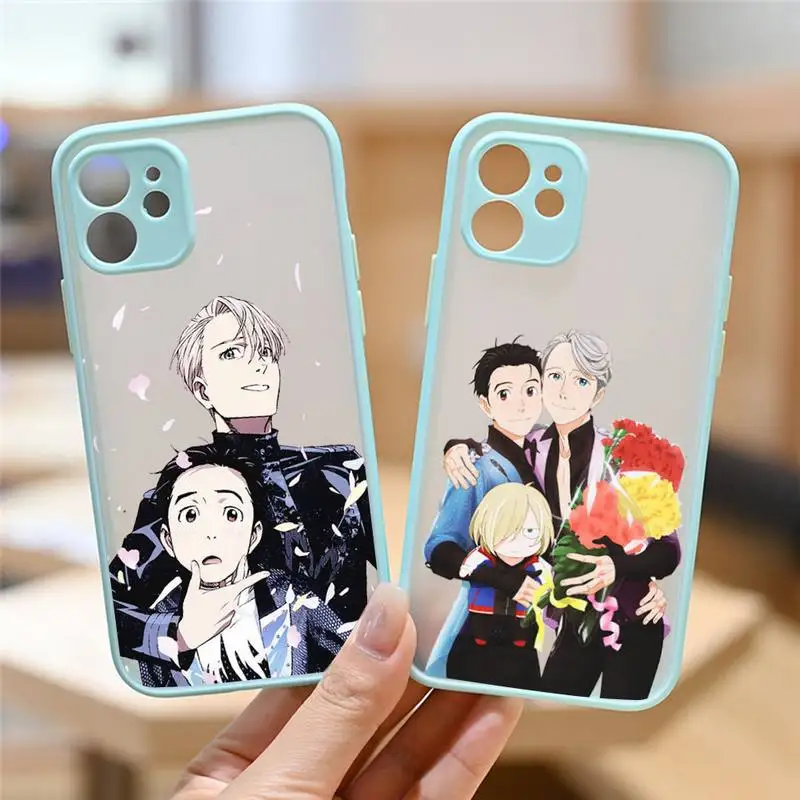 

Hot Yuri on Ice anime Phone Case matte transparent For iphone 7 8 11 12 13 plus mini x xs xr pro max cover