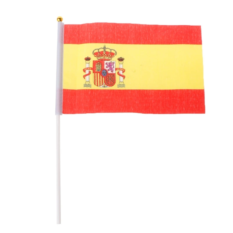 

2022 New 5Pcs Spanish Hand Waving Flags Spain Crest Banners Sports Opening Outdoor Decor