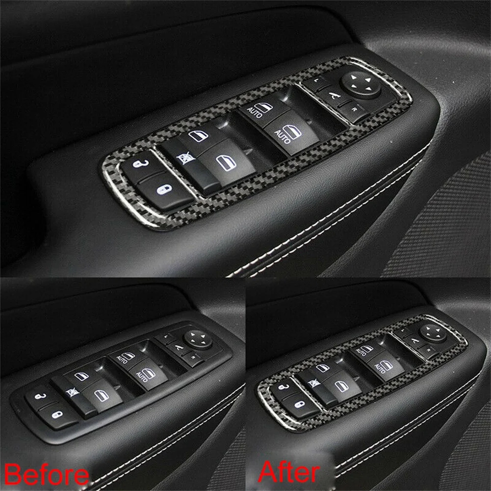

Panel Trim Cover Door Switch Trim Car 4Pieces Accessories Cover For Jeep Grand Cherokee