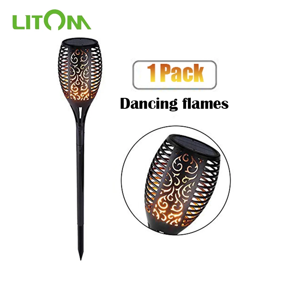 

Светодиодный фонарик LITOM на солнечной батарее, водонепроницаемый ландшафтный светильник для танцев, освесветильник для сада, дорожек, газо...