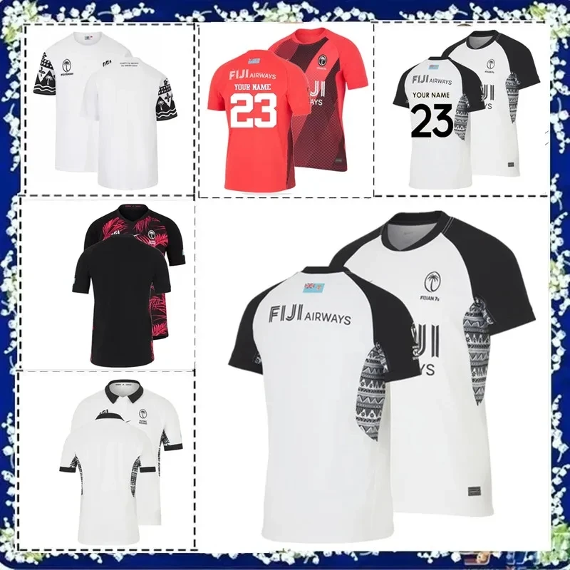 

2023 Fiji Domicile RUGBY Home Rugby Training Jersey Custom name and number size S-M-L-XL-XXL-3XL-4XL-5XL