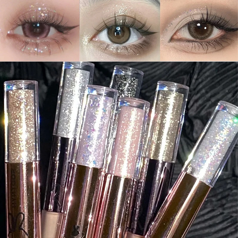 

Glitter Double-ended Liquid Eyeshadow Highlighter Makeup Waterproof Lasting Pearlescent Sequins Black Gray Eye Shadow Cosmetics