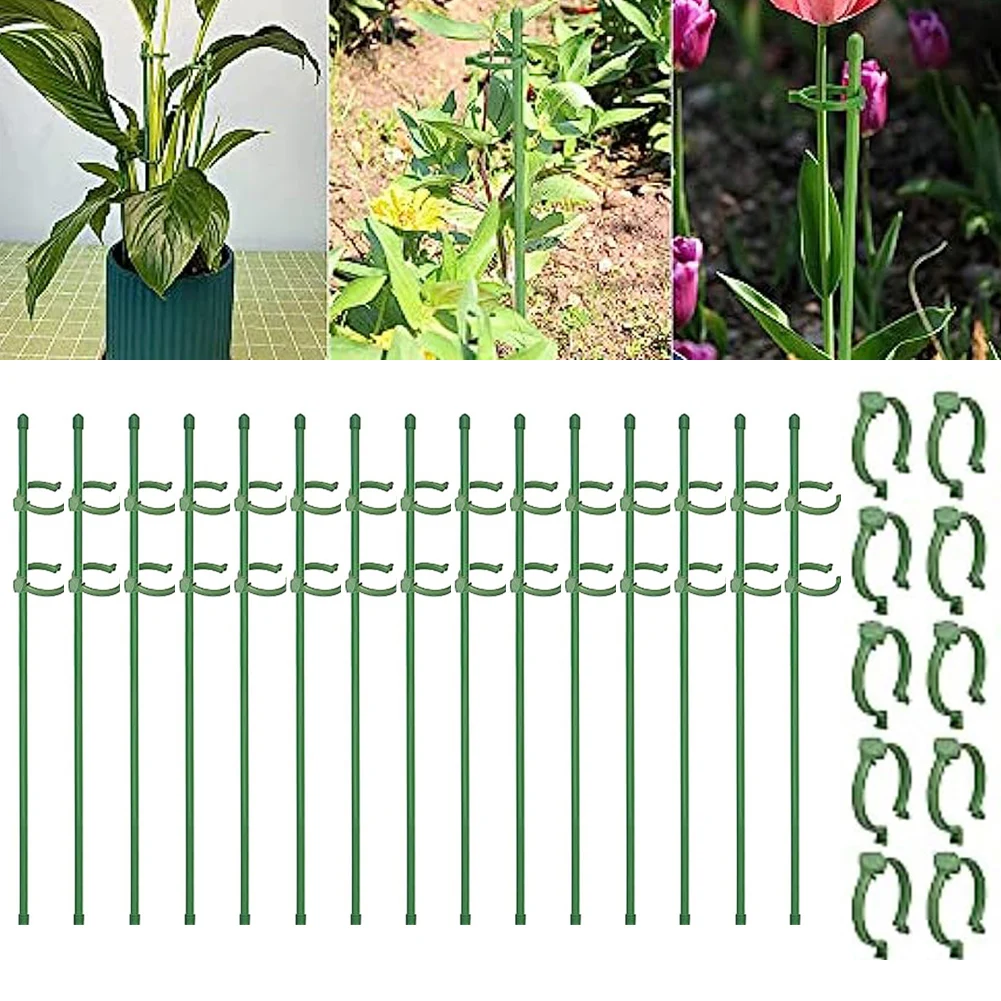 

15 Pcs Plant Support Stakes Garden Single Stem Flower Support Stake Amaryllis Plant Cage Support Plastic Flower Stand