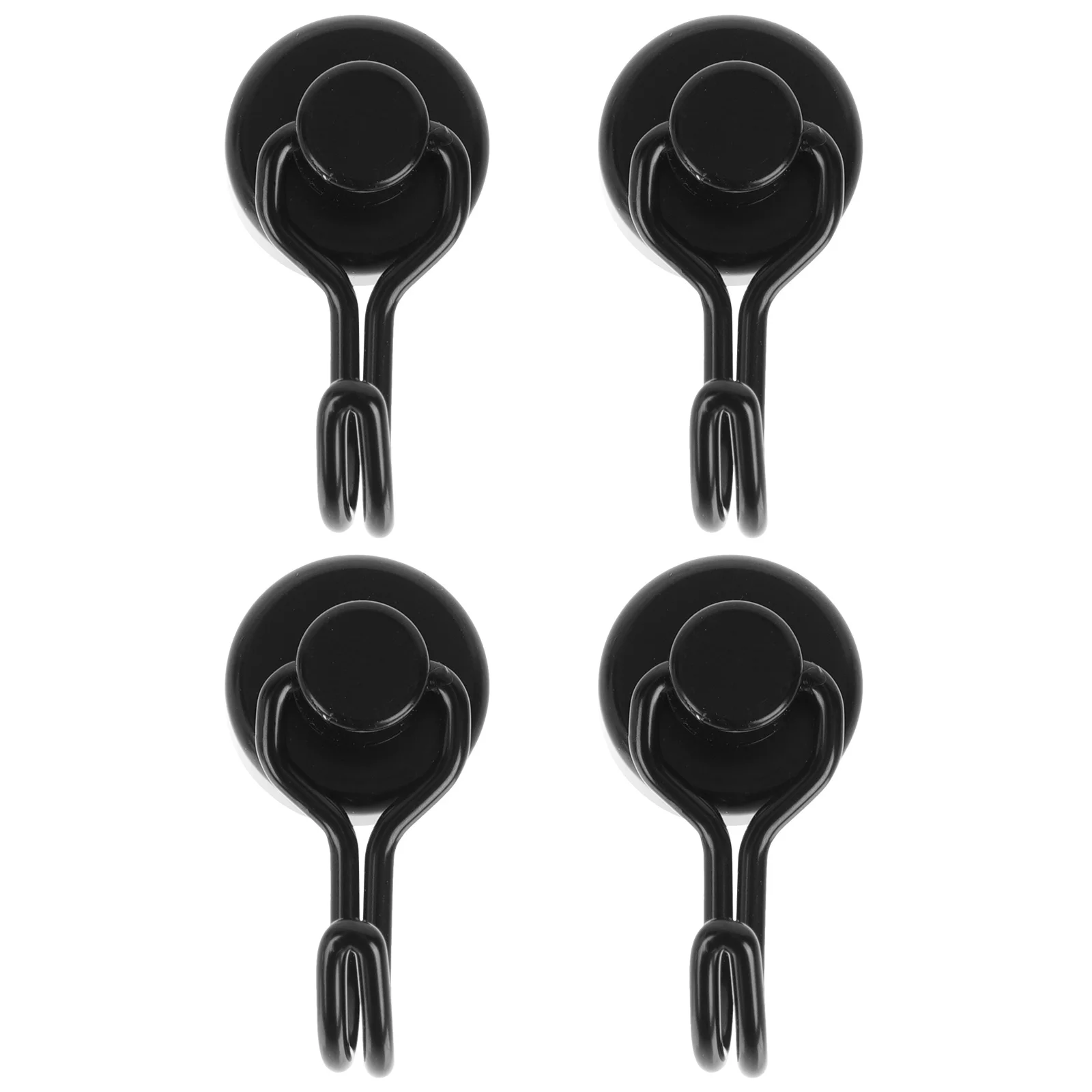 

4pcs Hooks Swivel Swing Hook Door Towel Hook Hanging Hook Black Magnetic Hook for Daily Use Indoor Bathroom