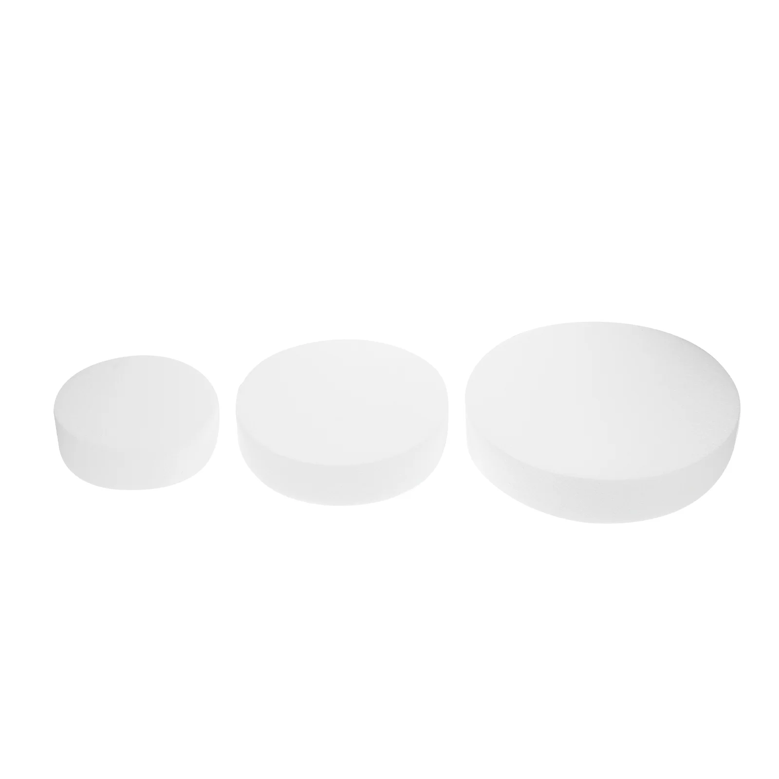 

3 Pcs Polystyrene Cake Shapes Dummy Foam Round White Stands Circles Dummies Model Molds Tier