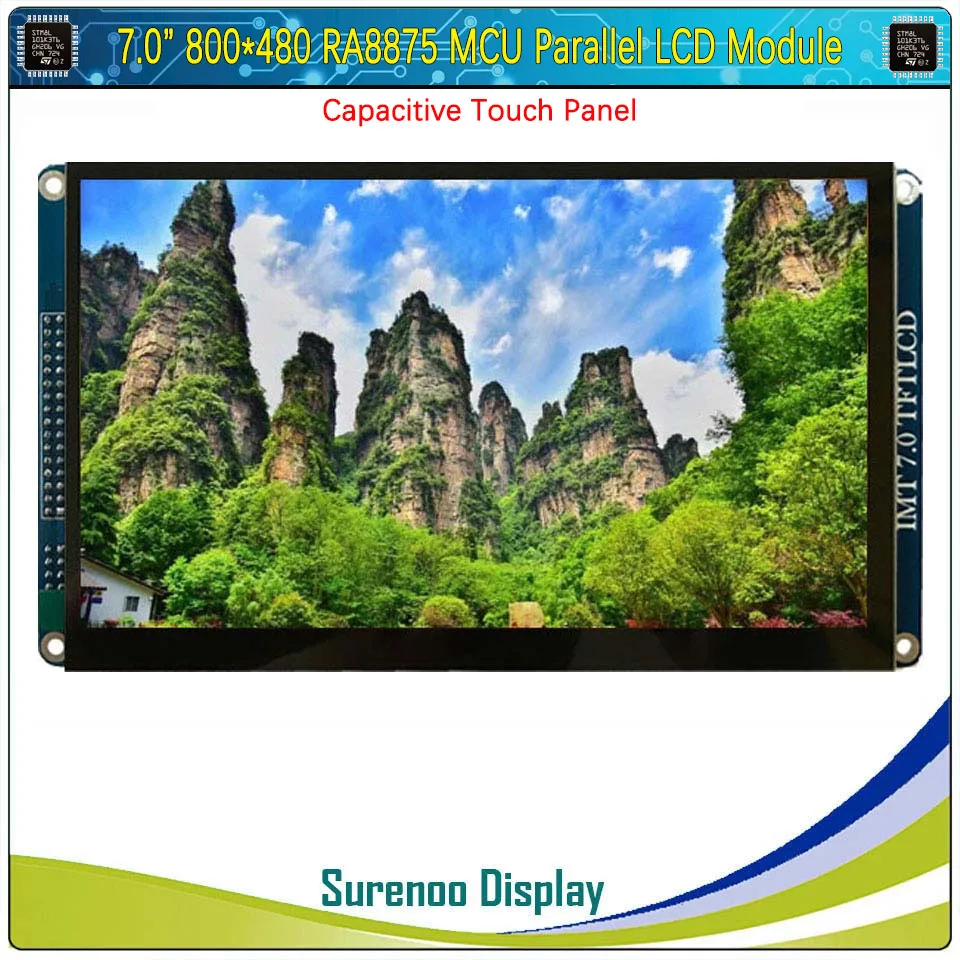 7" inch 800*480 RA8875 MCU Parallel TFT LCD Module Display Screen Monitor Resistive Capacitive Touch Panel Parallel SPI IIC I2C