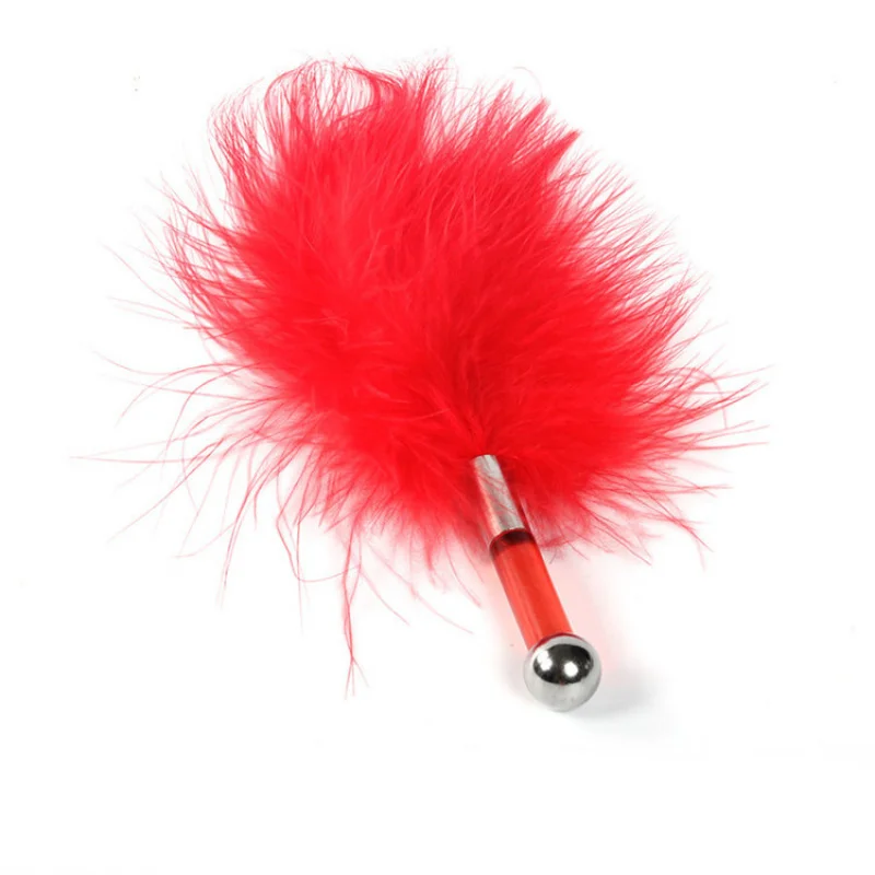 Пара прелюдия флирт Анальная пробка перо секс-игрушка двигатель тортур взрослая