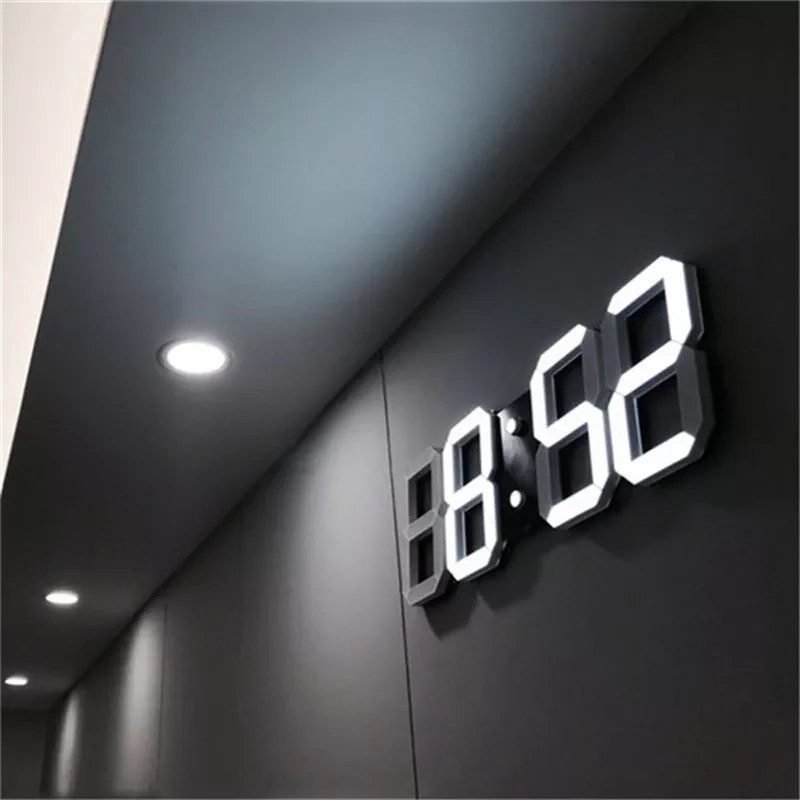 

LED Digital Wall Clock with 3 levels Brightness Alarm Clock Wall Hanging Clock Wall clock Home decor