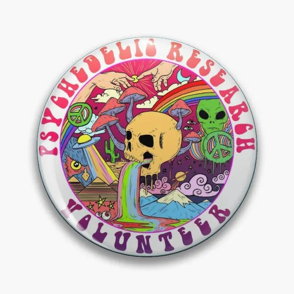 Психоделическая научно-исследовательская булавка для лацканов, персонализируемая булавка с мягкой кнопкой, модная Милая одежда, мультяшный подарок, креативный Декор