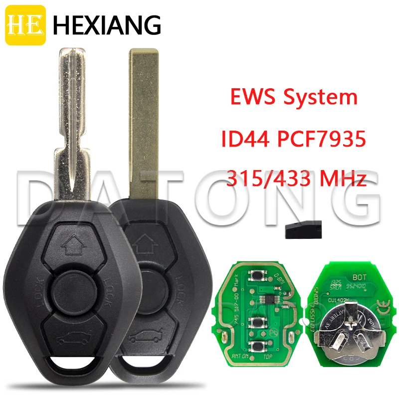 Hij Xiang Afstandsbediening Auto Sleutel Voor Bmw E38 E39 E46 X3 X5 Z3 Z4 1/3/5/7 serie Ews Systeem 315/434Mhz ID44 PCF7935 Chip Smart Key
