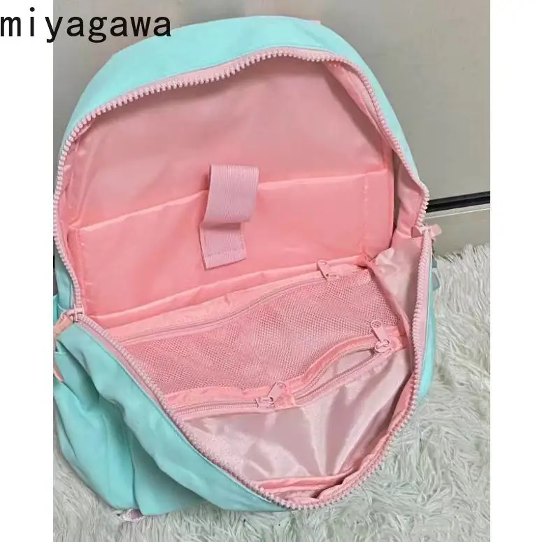 Цветной контрастный рюкзак Miyagawa школьный ранец для старших классов новинка 2024