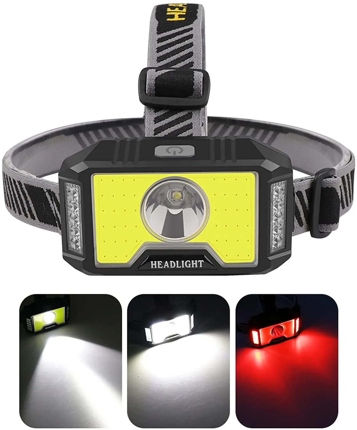 

LED Rechargeable Headlamp T6+COB floodlight 5modes super bright head lamp outdoor lighting strong headlamp fishing light