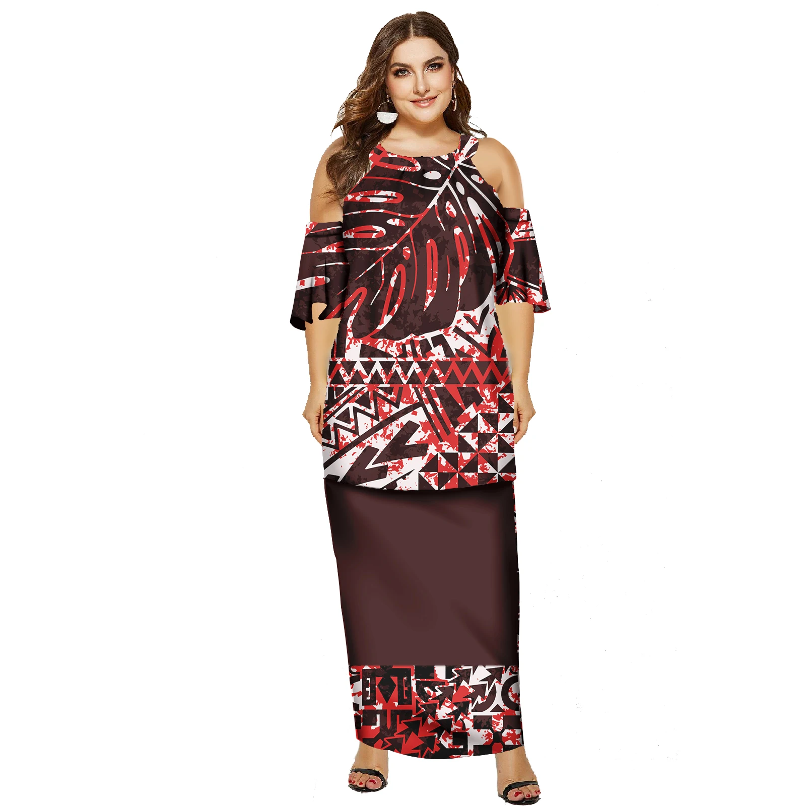 Совершенно новый комплект Самоа Puletasi Puletaha Ptaha пользовательский полинезийский