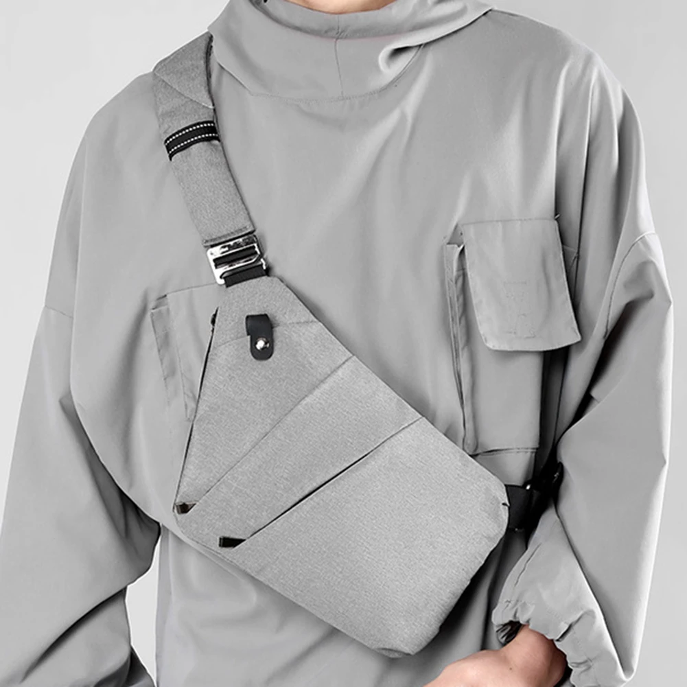 Мужская нагрудная сумка VAKIND с противоугонным дизайном нейлоновая на плечо в