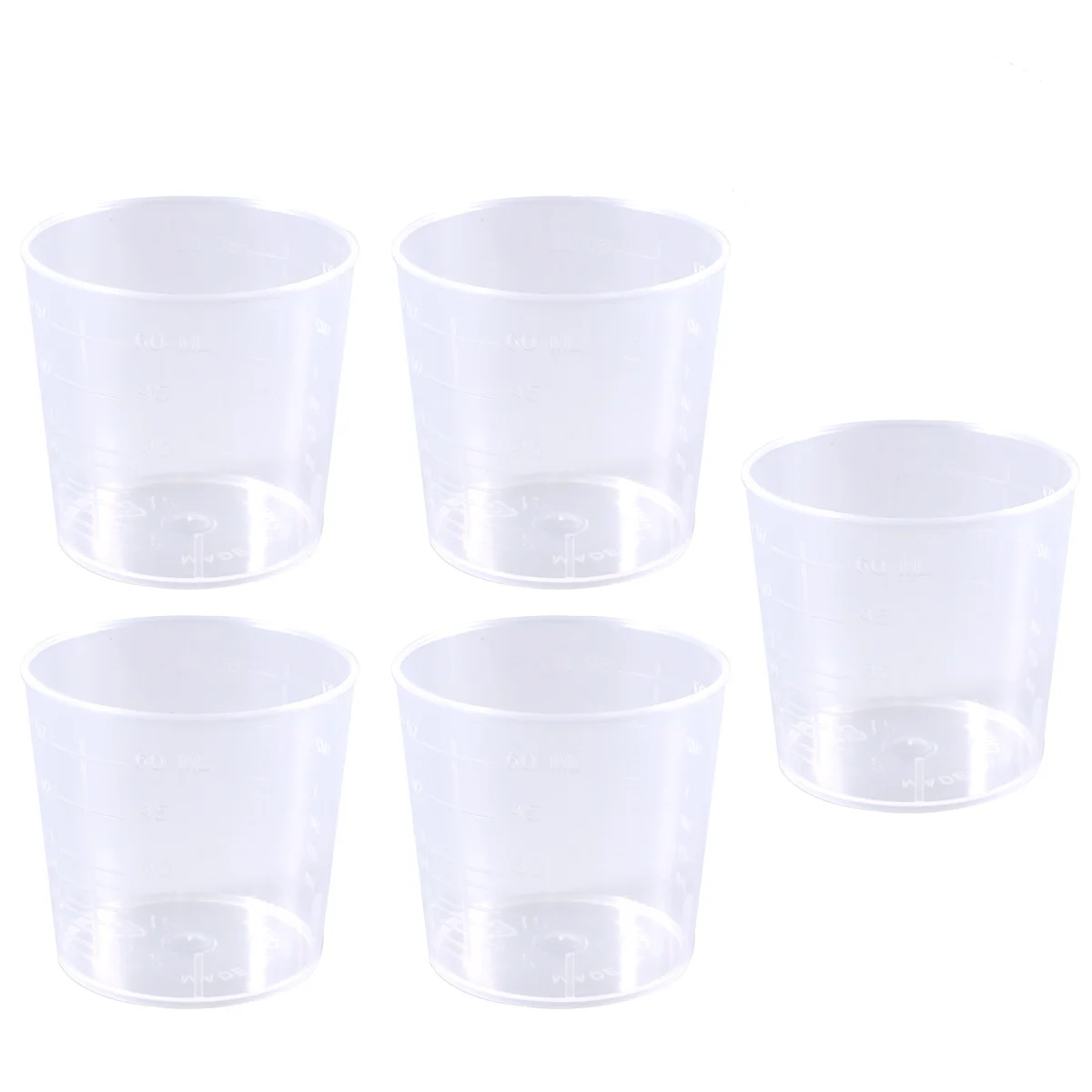 

10pcs 60mL Plastic Graduation Beakers Measurement Beaker Measuring Cups and Cooking Liquid Container Mixing Cup