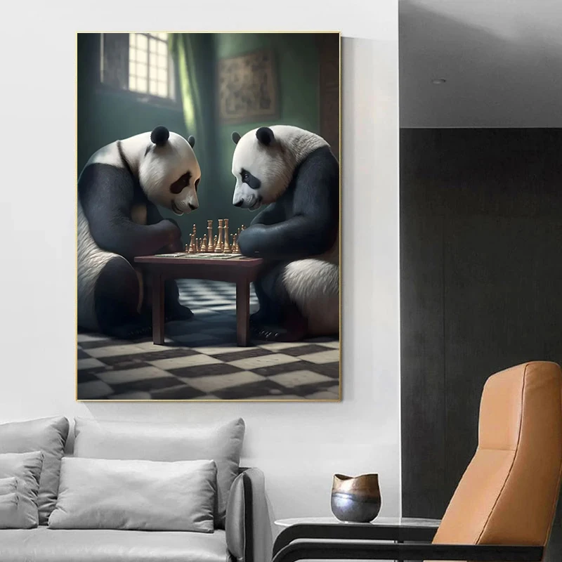 Забавное животное в очках постер с принтом холст картина жираф панда обезьяна