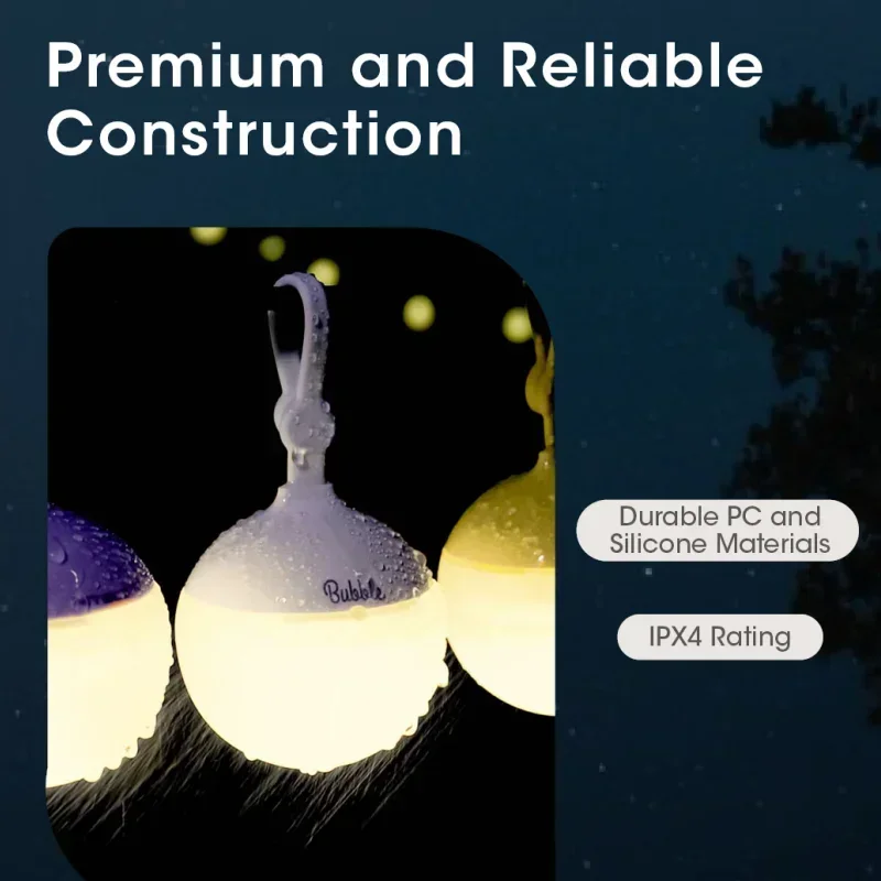 NITECORE Bubble Кемпинговый фонарь 100 люмен Портативный магнитный светодиодный съемный