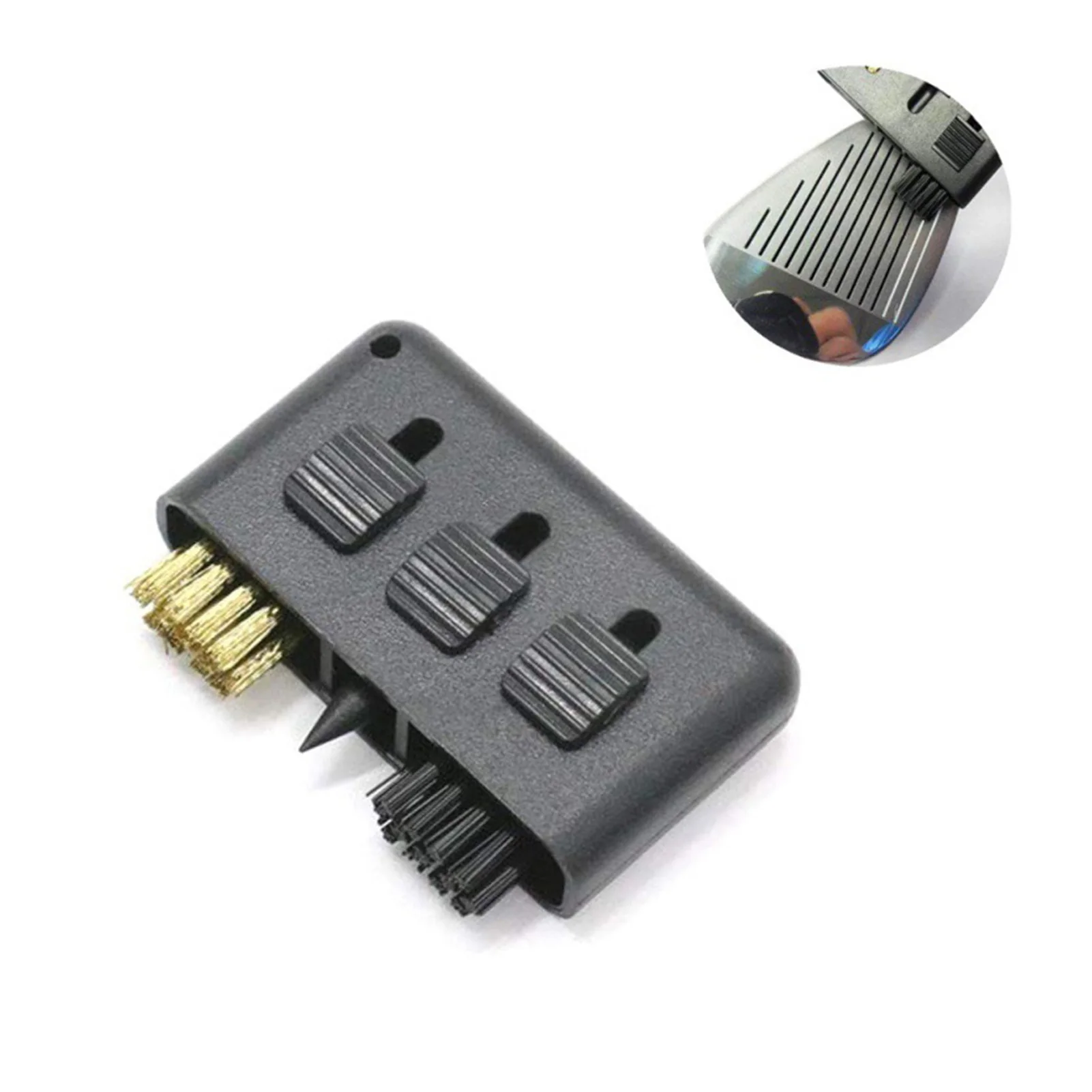 

Мини-щетка для гольфа 3-в-1, клюшка для клюшки для клюшек, щетка для чистки мяча, очиститель обуви, Прямая поставка