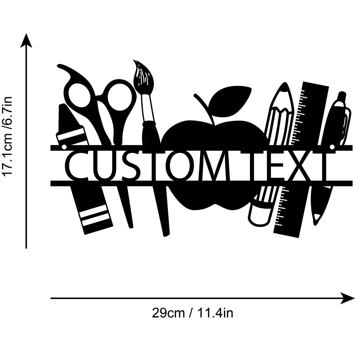 Сделайте специальный день учителя! Этот металлический знак на заказ с именем