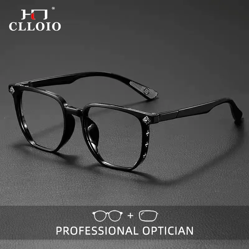 Фото CLLOIO модные новые оптические очки по рецепту для мужчин и женщин, высококачественные очки для чтения, близорукость, очки с защитой от синего света №1