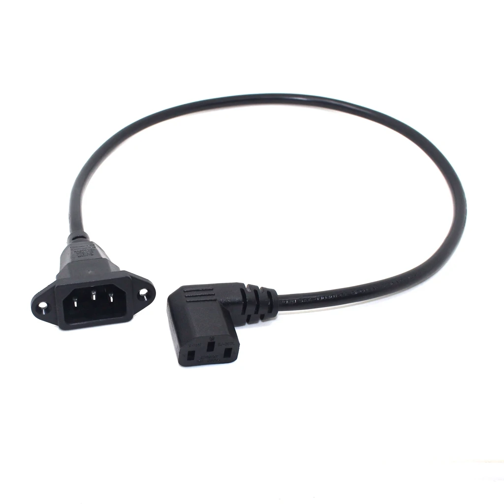 Удлинитель IEC320 C14 с отверстиями для винтов и прямым углом C13, удлинитель C14-C13 для компьютерного чайника, H05VV-F 3G 0,75 мм, 30 см