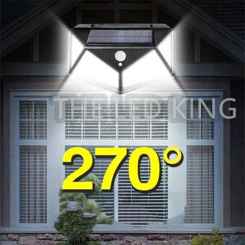 Уличная лампа на солнечной батарее с датчиком движения 100 светодиодов |