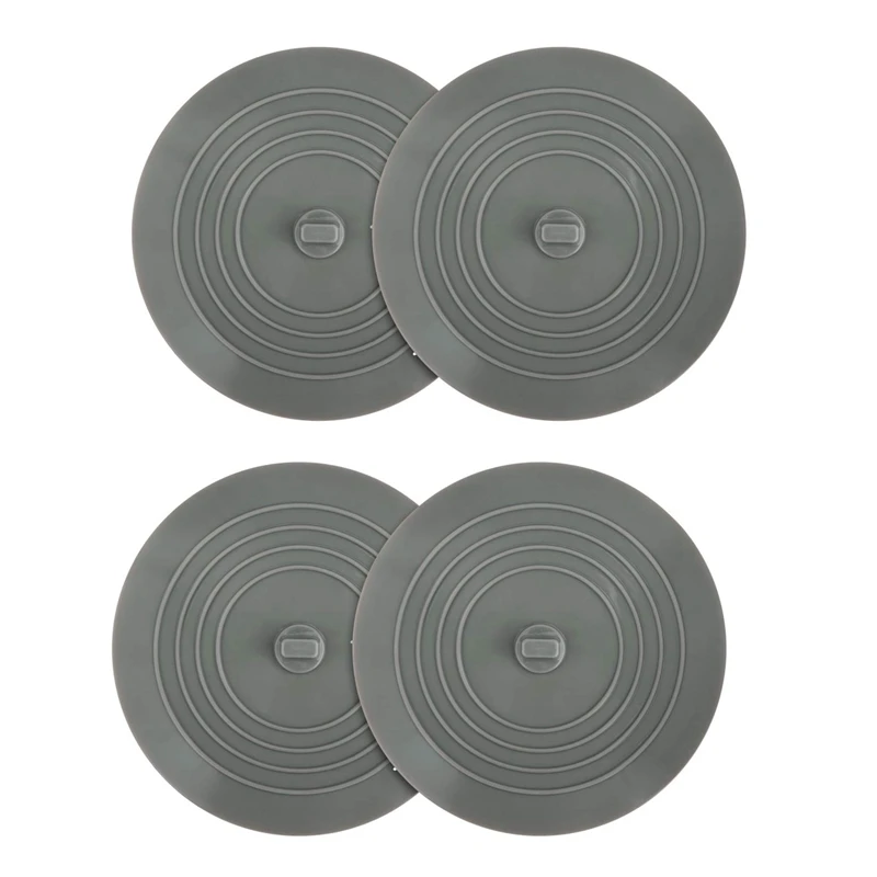 

4 Pack Bathtub Stopper, 6 Inches Large Silicone Tub Stopper, Flat Suction Drain Covers, Bath Plug