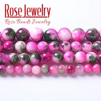 natural stone beads pink green persian jades round loose beads for jewelry making needlework diy bracelets necklaces 6 8 10 12mm