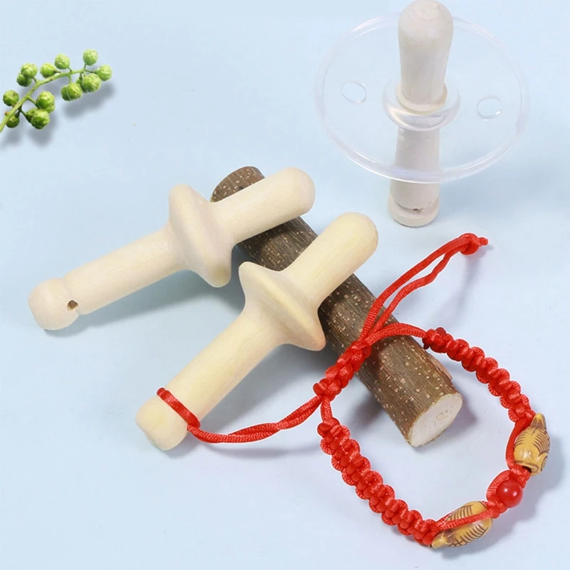 

Baby Wooden Teether Stick Nursing Chewing Teething Toy Soother Molar Shower Gifts for Newborn QX2D