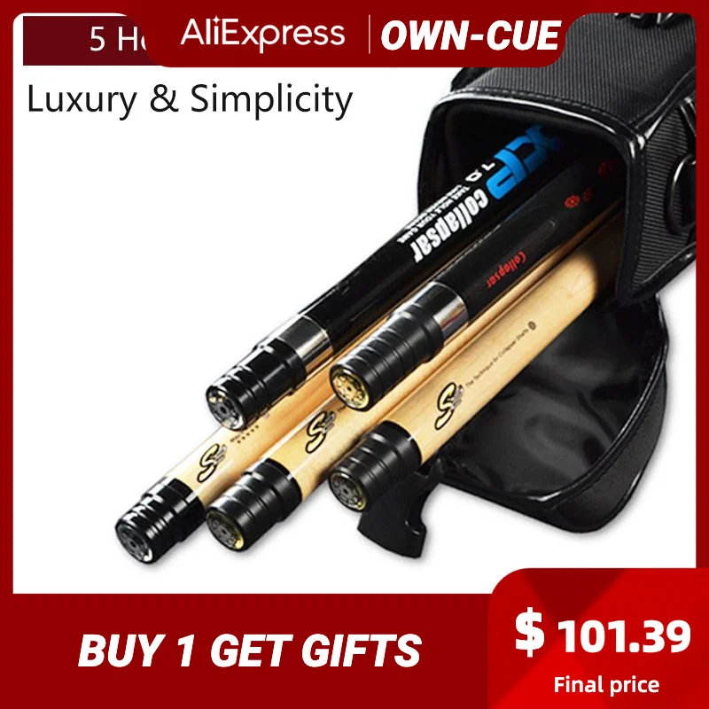 

MEILIN 1/2 Pool Cue Case Nylon Material 5 Holes 5 Colors Billiard Carrying Bag Stick Case Durable Accessories New Arrival 2019