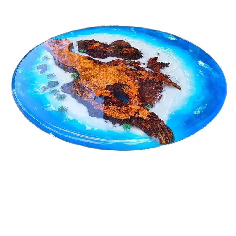 

Outdoor using Luxury Coffee Solid Wood River design Dining bar table restaurant Resin Epoxy