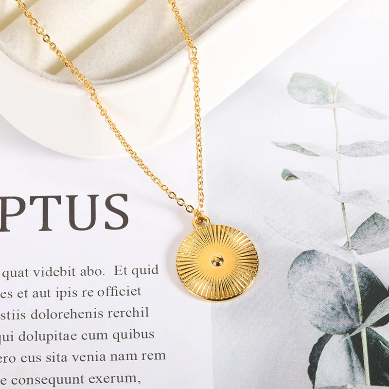 Минимализм ожерелья с монетами в виде диска подвески для женщин ювелирные