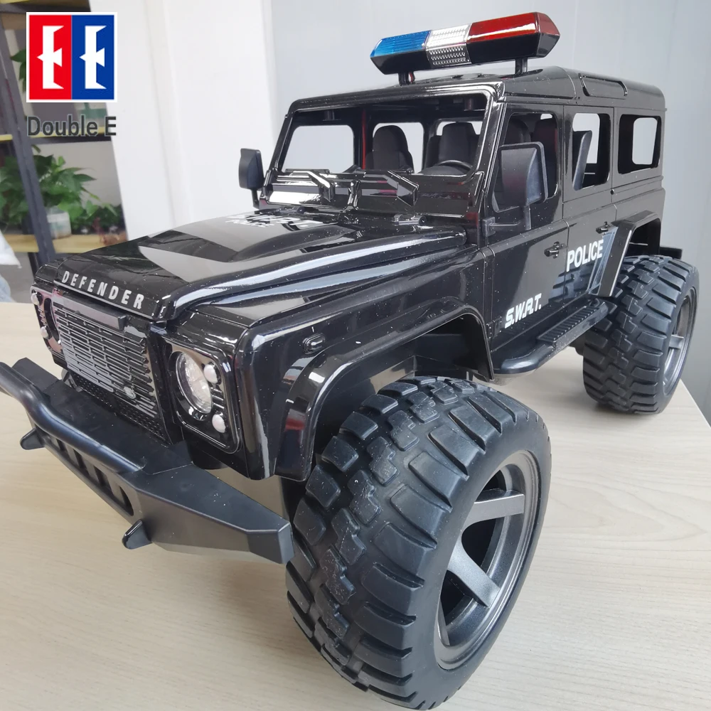 Double E 1/14 Large RC Car Electric Police Truck vehicles for Children RC Offroad Buggy Bigfoot Remote Control Car toy for boy enlarge