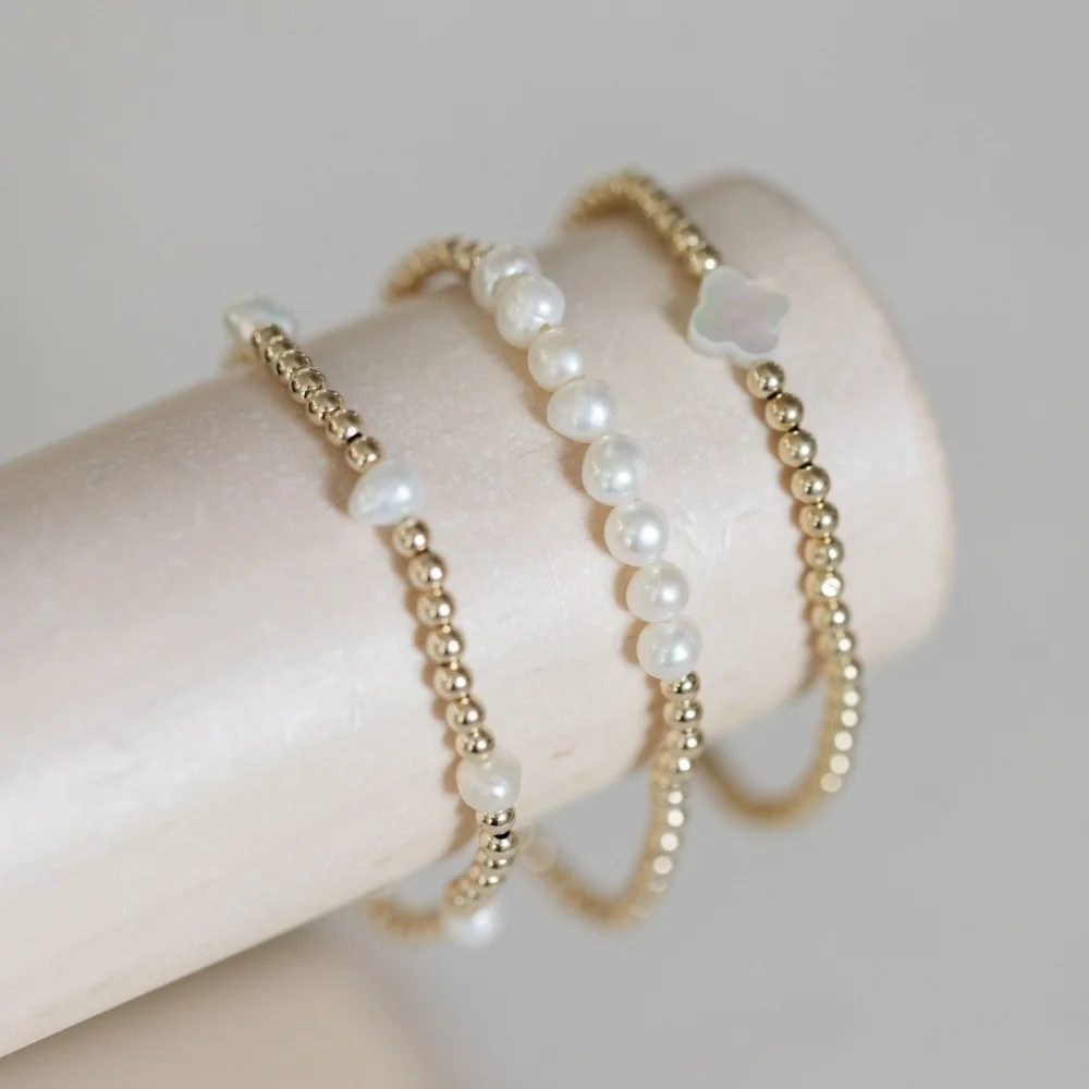 Браслет Vlen Leaf браслет из натурального жемчуга для женщин 18-каратное позолоченное