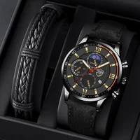 montre homme top men leather quartz wrist watches male business calendar date watch man bracelet luminous clock reloj hombr