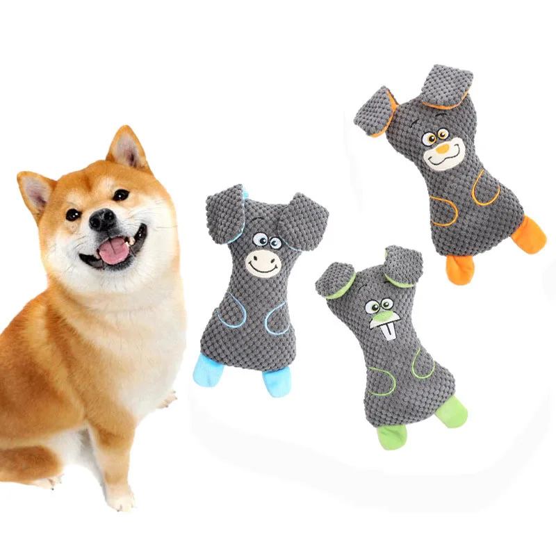 

Corduroy Dog Toys for Small Large Dogs Animal Shape Plush Pet Puppy Squeaky Chew Bite Resistant Toy Pets Accessories Supplie